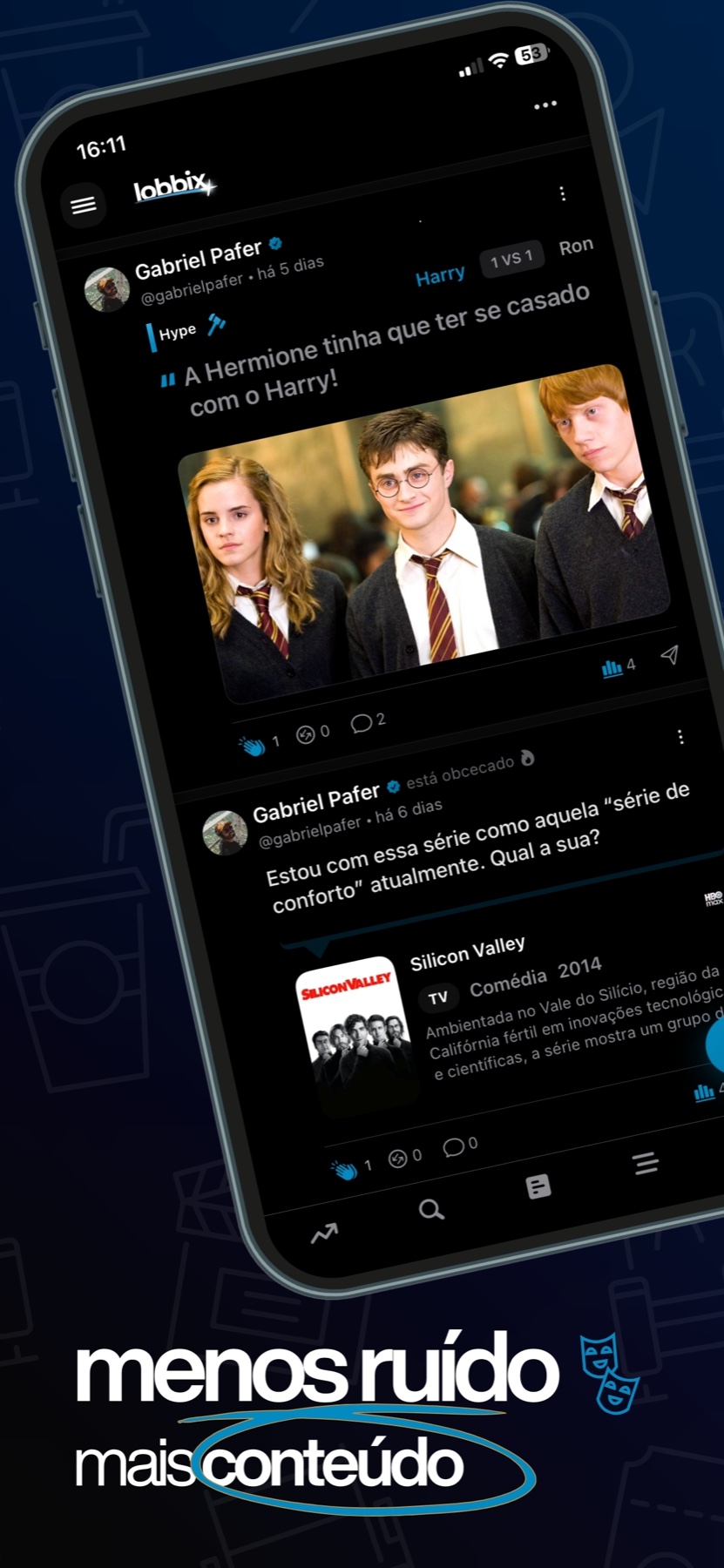 Apresentação oficial de Hypes e publicações na Lobbix+
