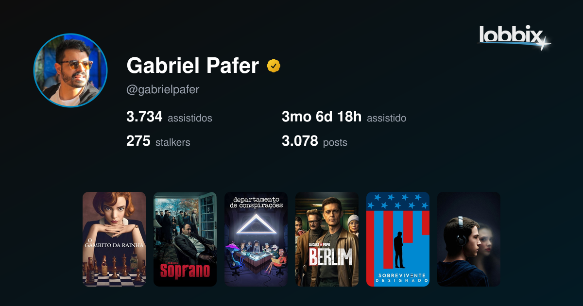 Perfil de Gabriel Pafer na Lobbix+