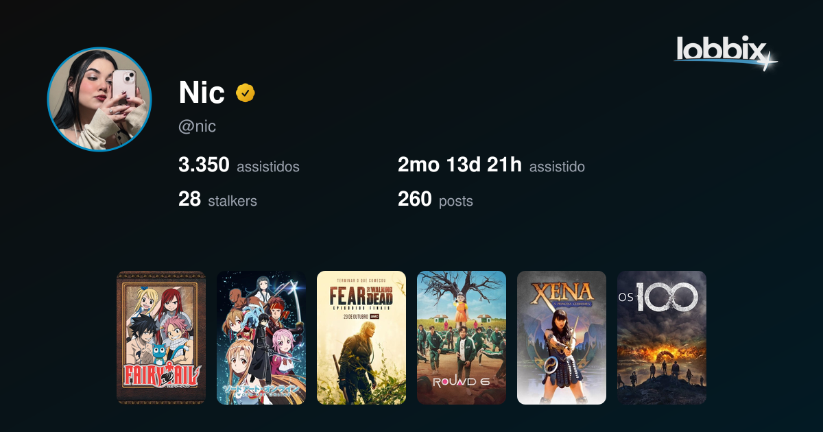 Perfil de Nic na Lobbix+