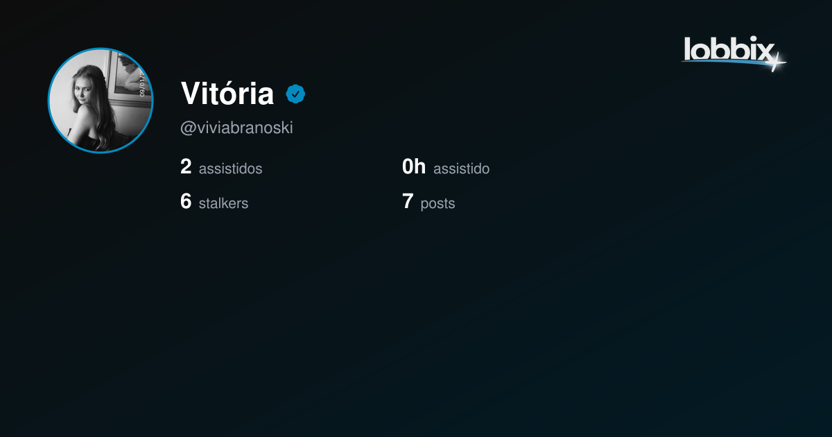 Perfil de Vitória na Lobbix+
