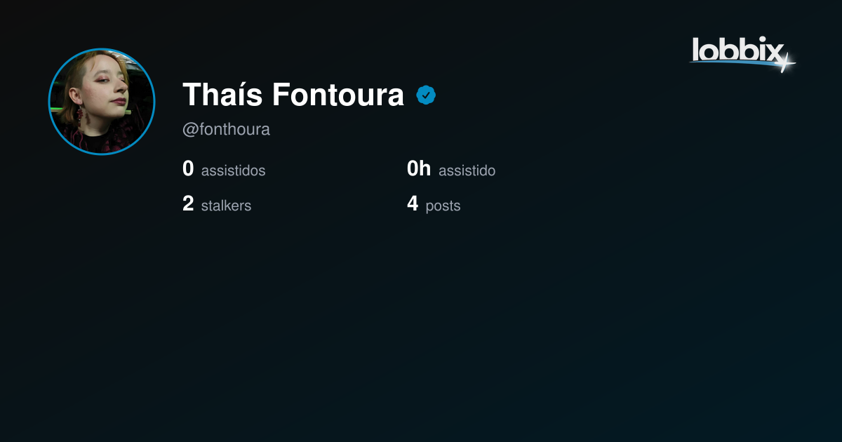 Perfil de Thaís Fontoura na Lobbix+